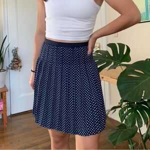 JCrew pleated polka dot skirt size 8